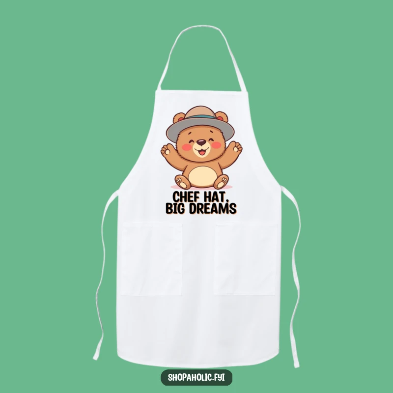 Funny Bear Chef's Hat Apron: Cook with Flair!