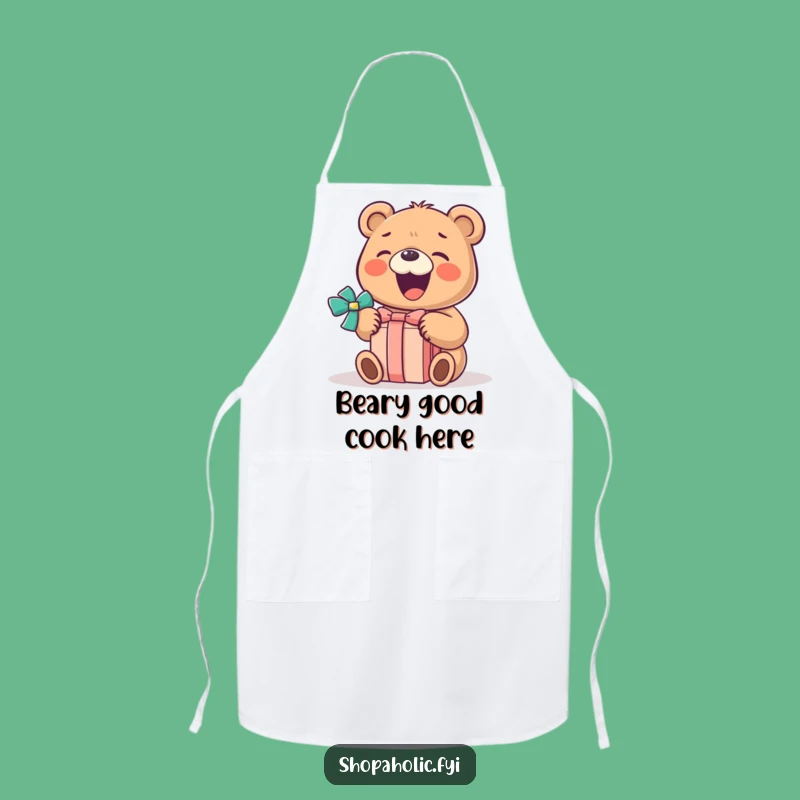 Funny Bear Chef Apron: Hilarious Kitchen Wear for Gift-Loving Bears