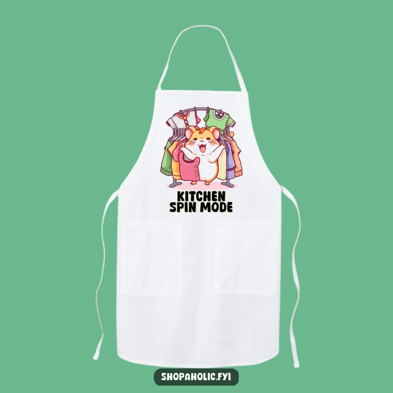 Funny Hamster Apron: Spinning Shopper for Kitchen Fun