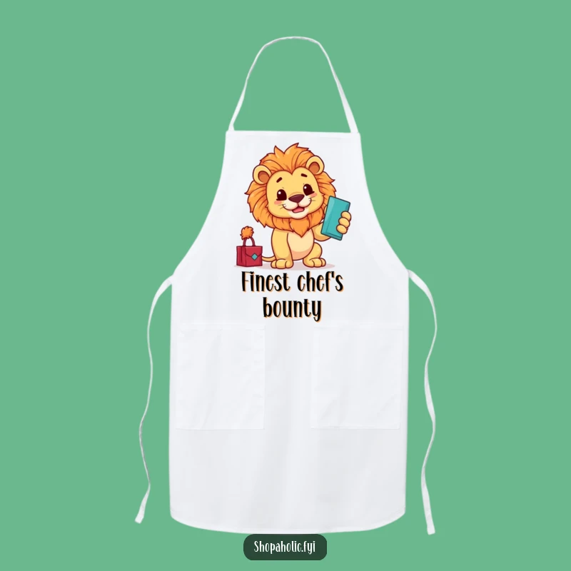 Funny Proud Lion Apron - Regal Chef Purchase Kitchenwear - Gift