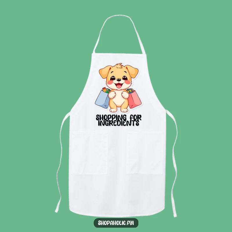 Funny Puppy Shopping Apron: Protect Your Clothes, Delighted Dog Fun