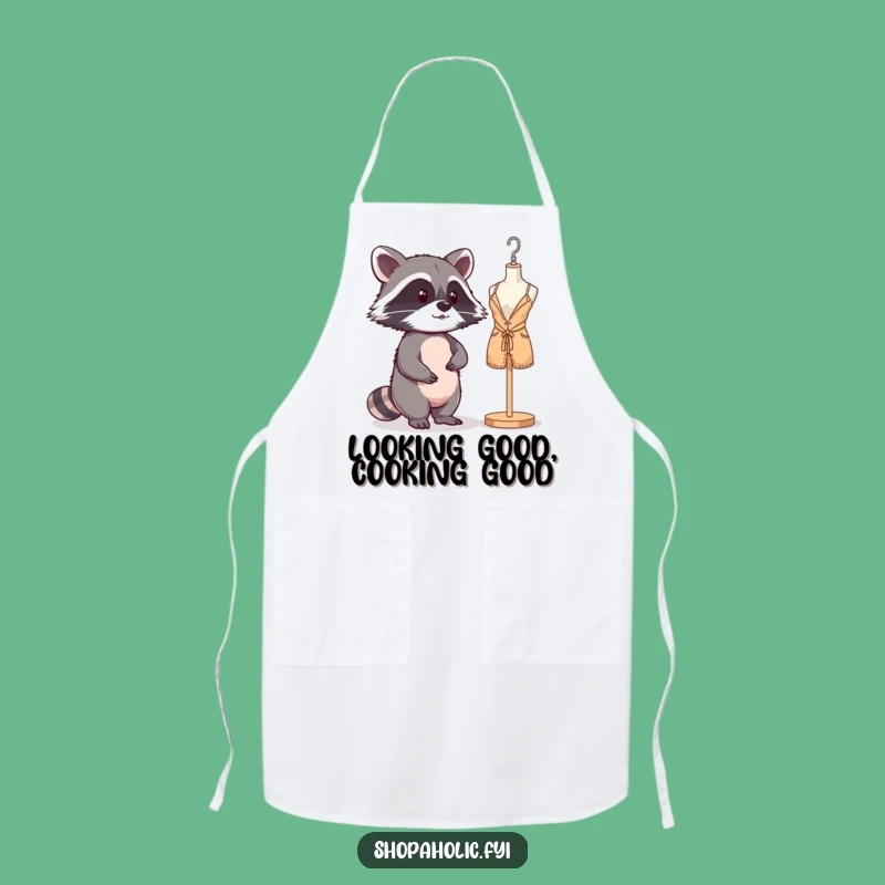 Funny Raccoon Mannequin Apron: Mischievous Style Kitchen & Accessory Wear, Gift