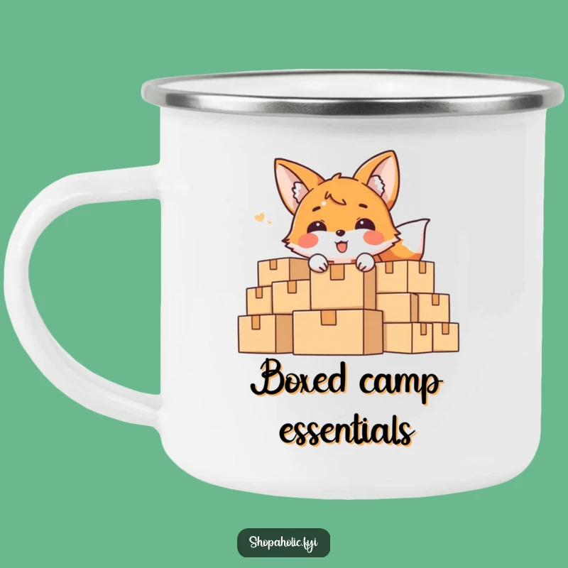 Funny Fox Hider Camping Mug: Delighted Outdoor Hideaway Buddy, Gift