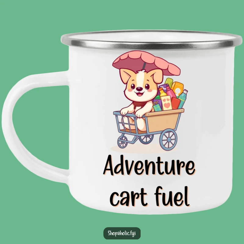 Funny Dog Camping Mug: Happy Hauling and Sips Outdoors
