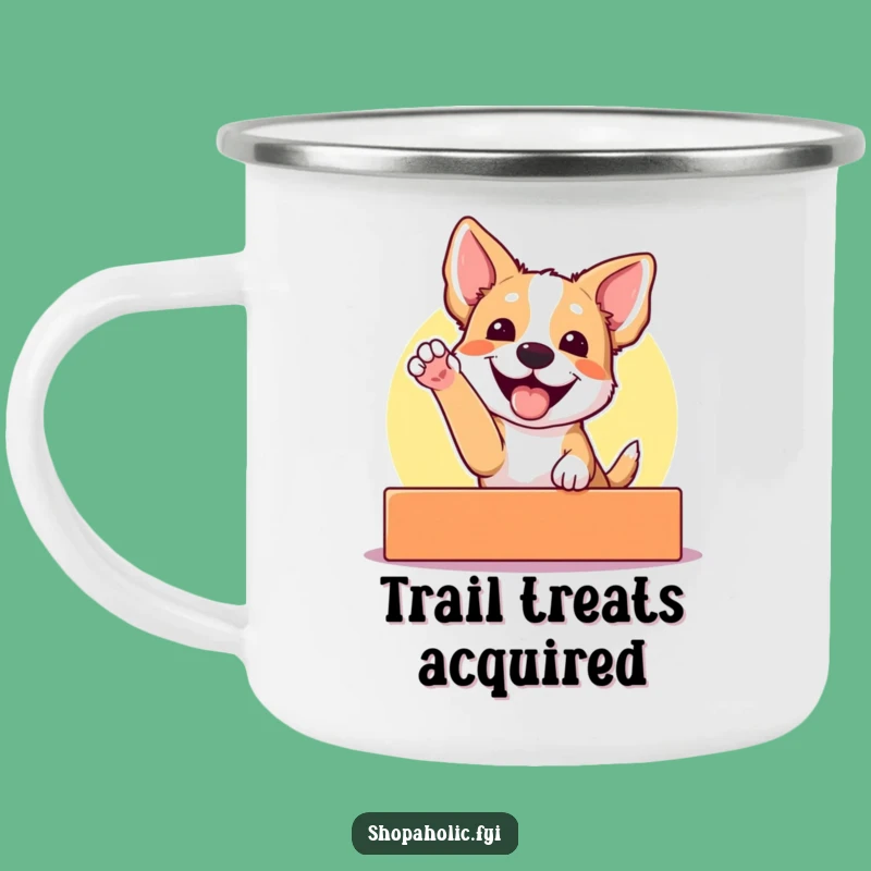 Funny Dog Camping Mug: Sip Coffee With Excited Pup, Rustic Funny Gift