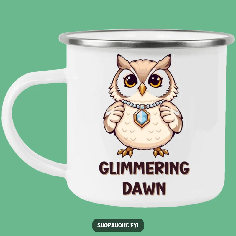 Funny Owl Jewelry Camping Mug: Proud Bird Outdoor Drinkware, Gift