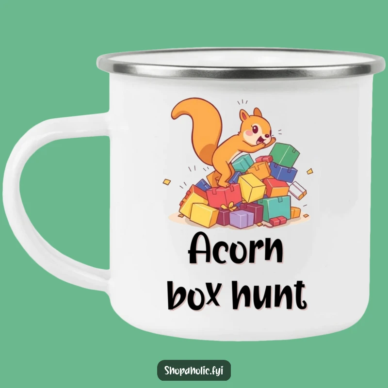 Funny Squirrel Box Chase Camping Mug: Outdoor Adventures With Energetic Style