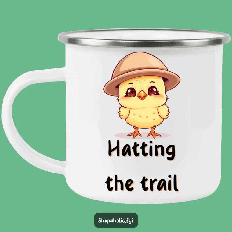 Funny Chick Oversized Hat Camping Mug: Your Hilarious Companion for Stylish Adventures