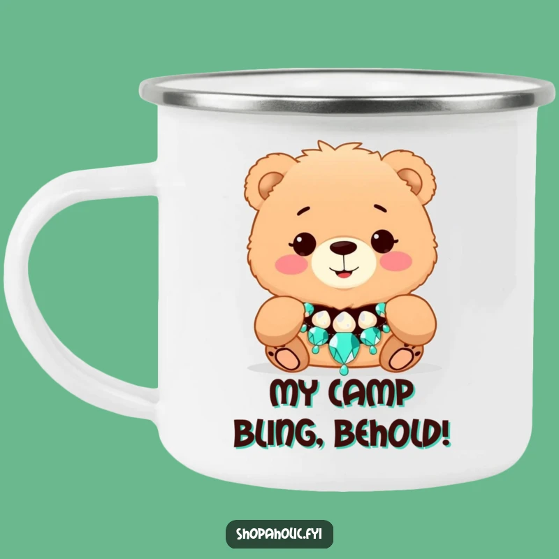 Funny Bear Fashion Camping Mug - Adventure Ready for Glamorous Explorers