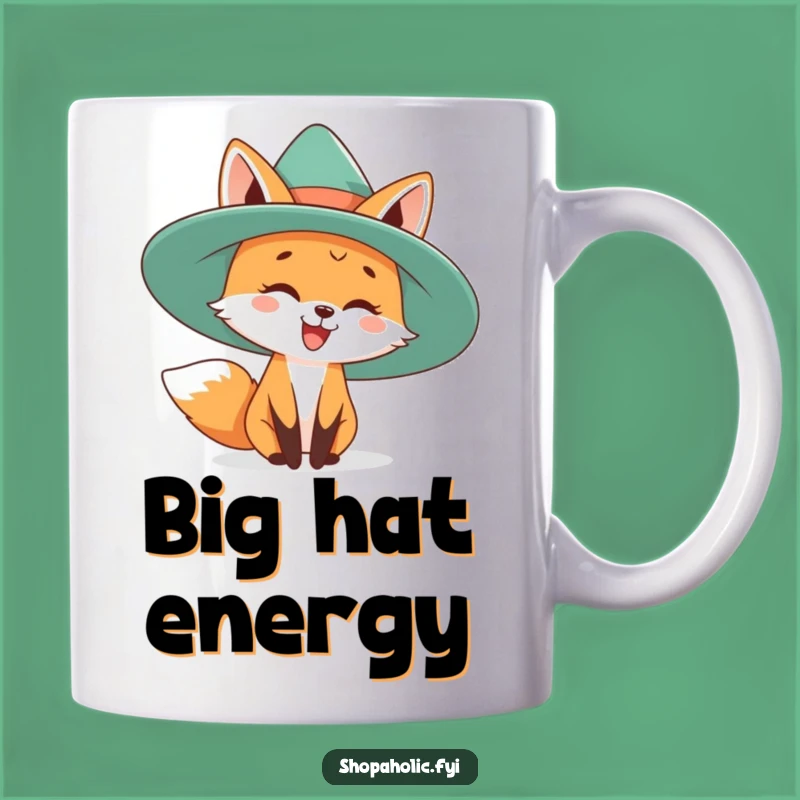 Funny Fox Fashionista Mug - Hilarious Hat Lover's Gift