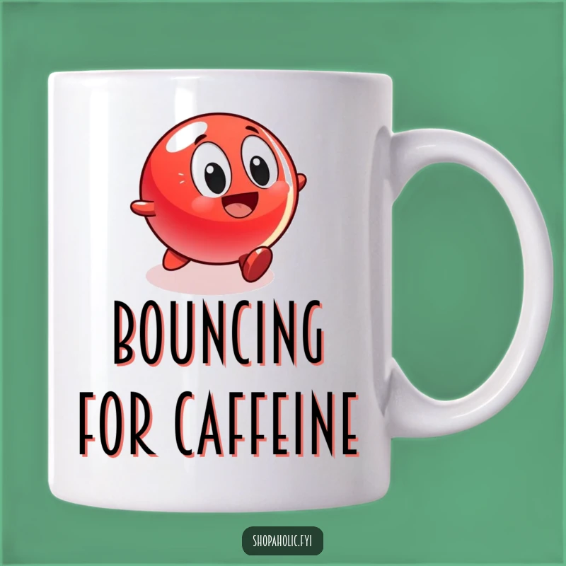 Funny Red Ball Rolling Mug - Hilarious Display of Excitement Gift!
