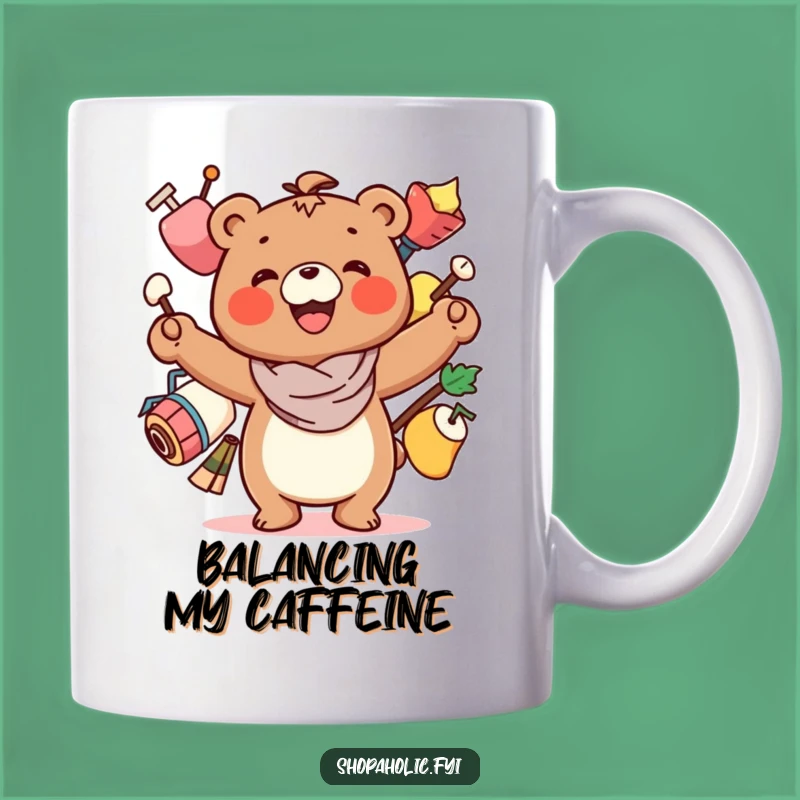 Funny Bear Balancing Act Mug - Perfect Gift for the Clumsy!