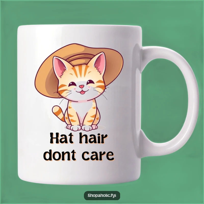 Funny Cat in Big Hat Mug: A Hilarious Gift for Feline Fashionistas