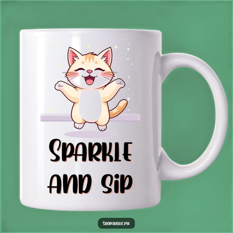 Funny Cat's Sparkle Mug - Enthusiastic Pet Lover's Gift