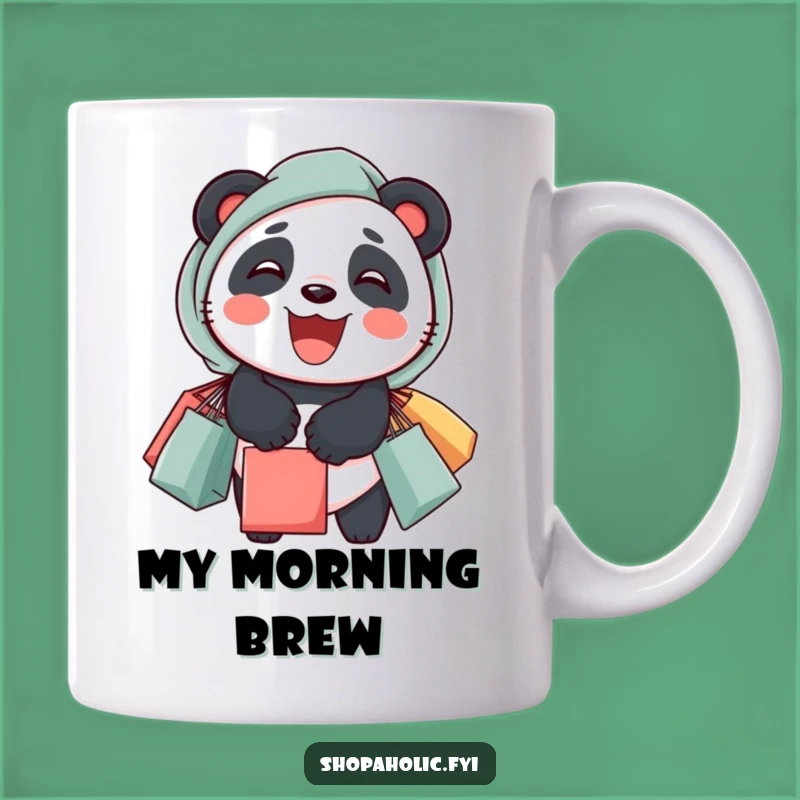 Funny Panda Shopping Mug: Hilarious Retail Therapy Gift Idea