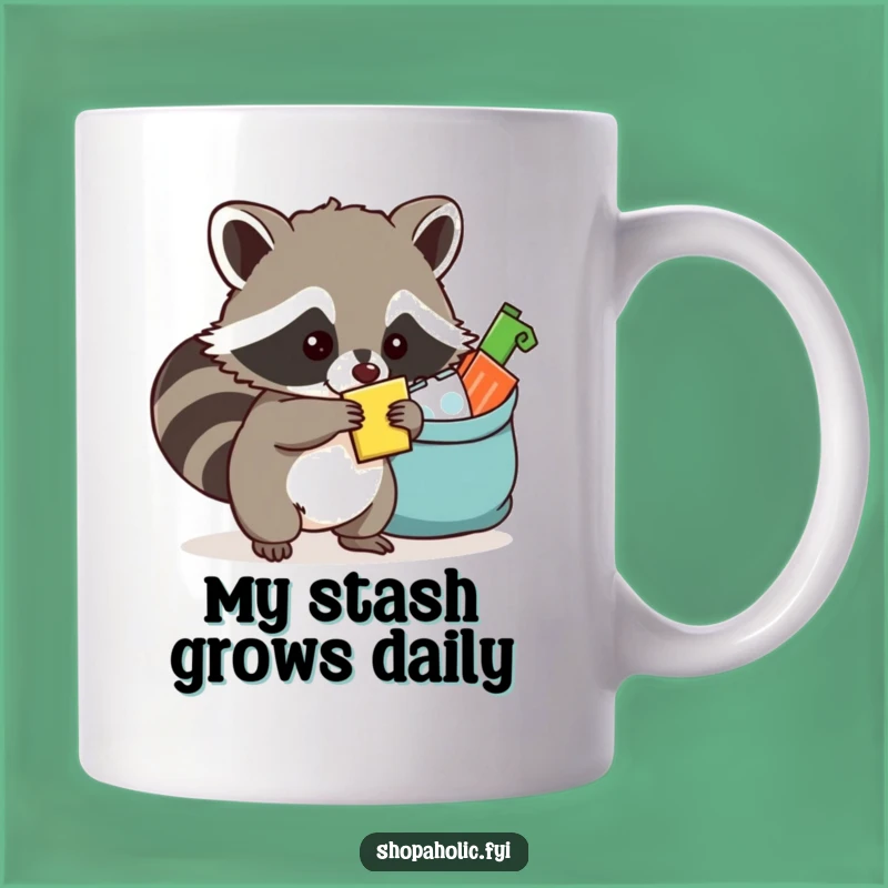 Funny Raccoon Sneak Mug - Perfect funny gift for the sneaky shopper!