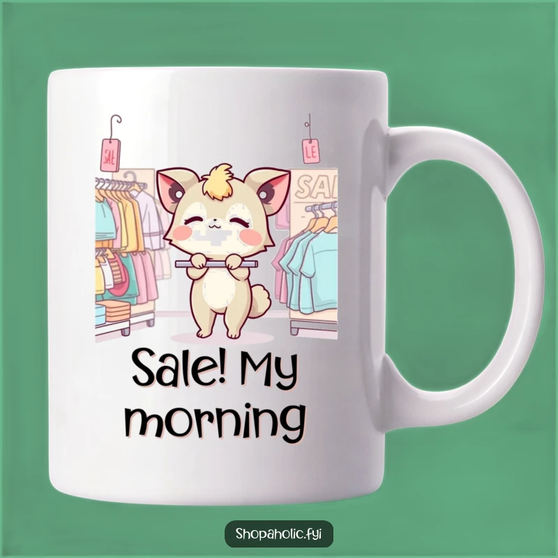 Funny Creature Swoon Mug: Sale Rack Drama, A Hilarious Funny Mug for Shopping Addicts