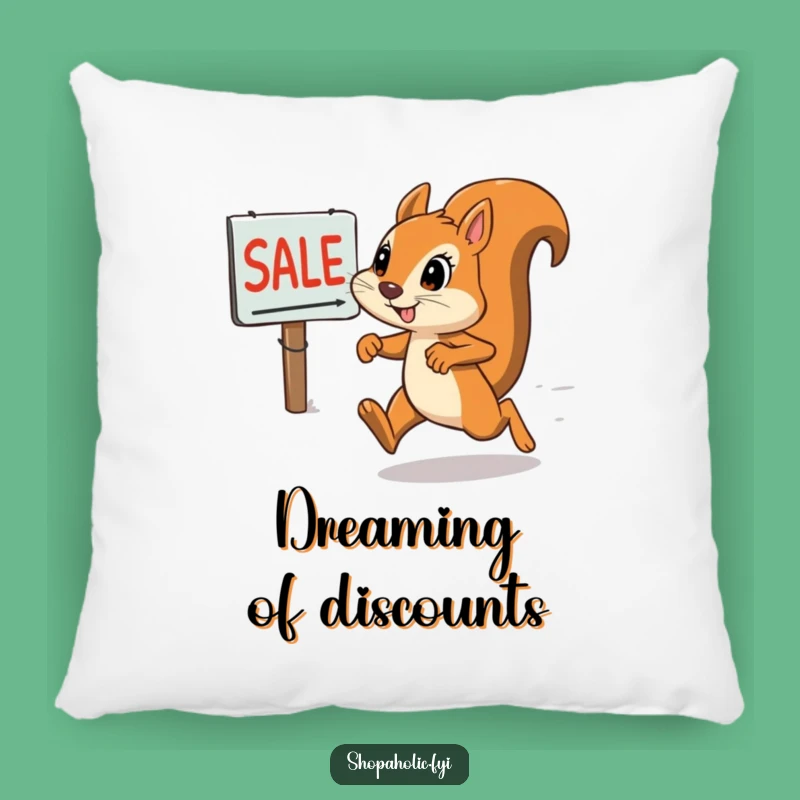 Funny Squirrel Sale Comfort Pillow - Snuggle up with this determined funny gift!