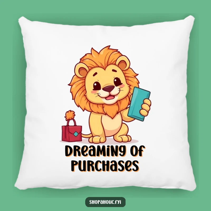 Funny Proud Lion Pillow - Regal Purchase Cushion - Hilarious Gift