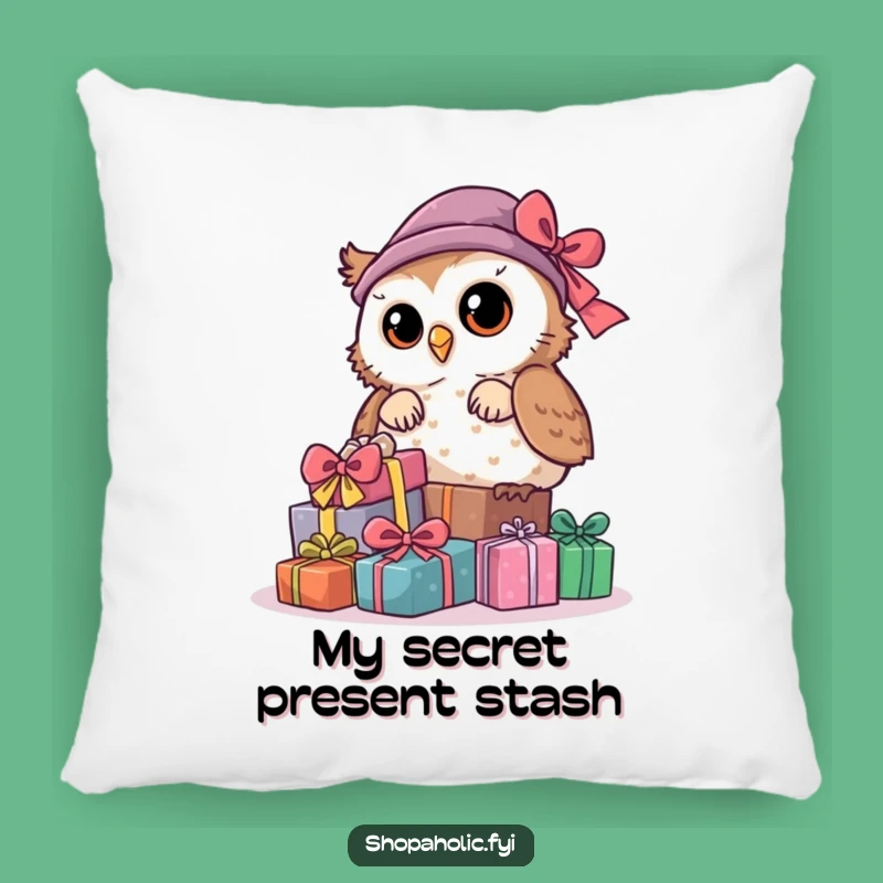 Funny Owl Pillow: Cozy Mystery Cushion, Adorable & Funny Gift Decor