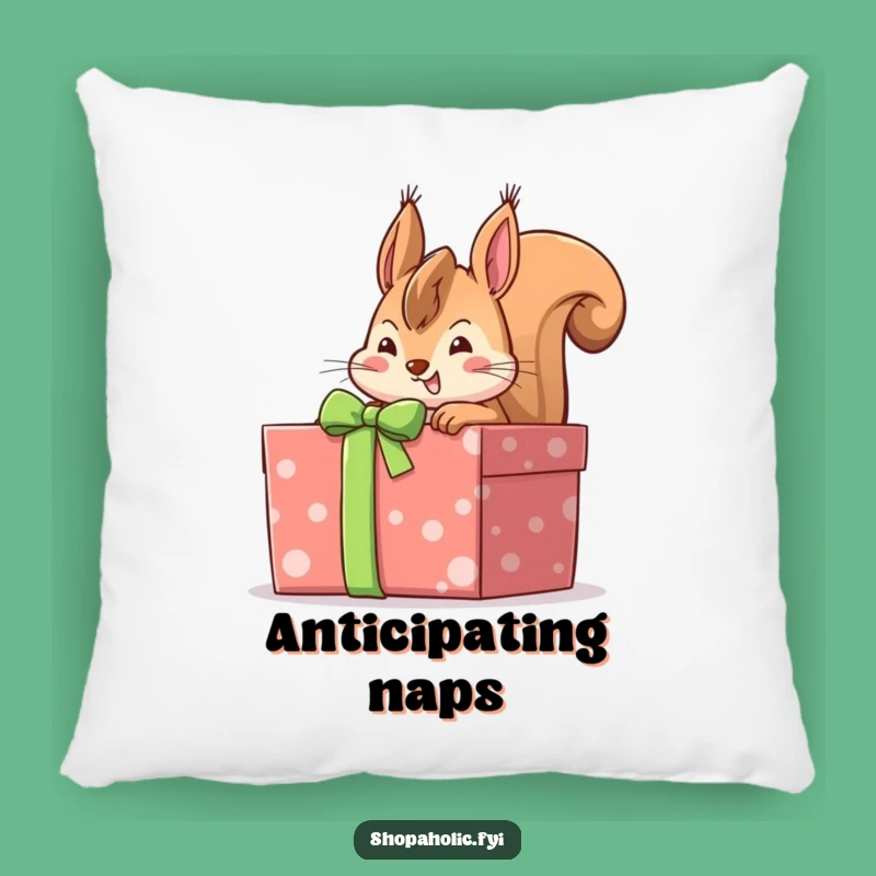 Funny Squirrel Gift Box Pillow: Cozy Comfort with a Hilarious Surprise Accent