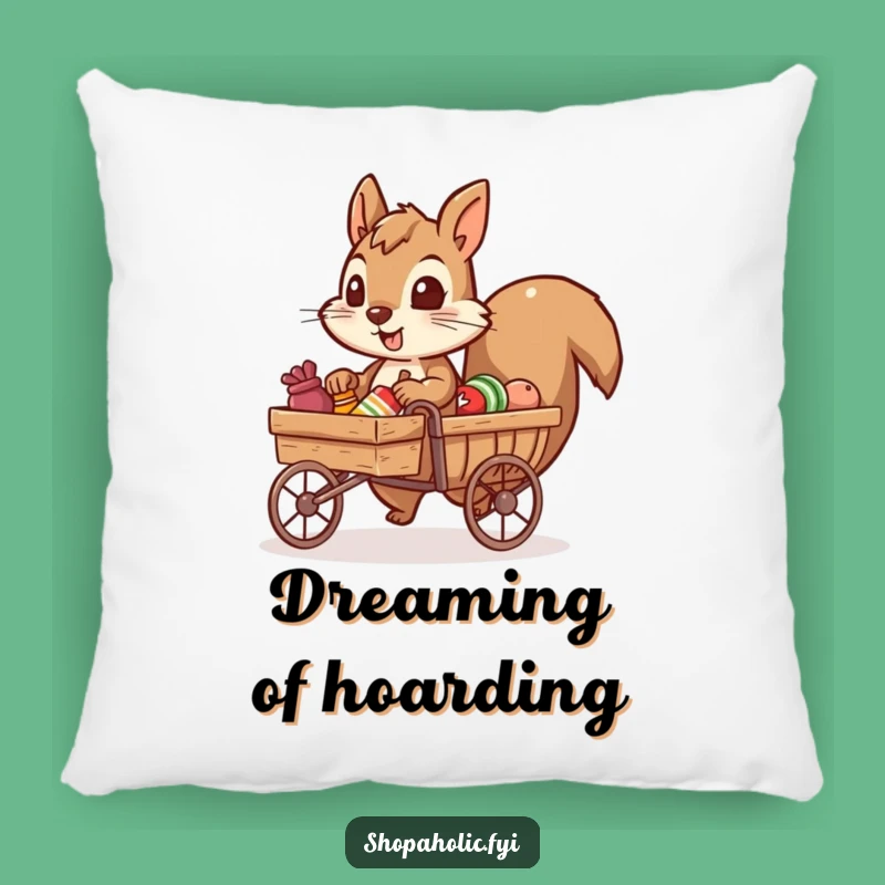 Funny Squirrel Pillow: Cozy Comfort with Hilarious Determination
