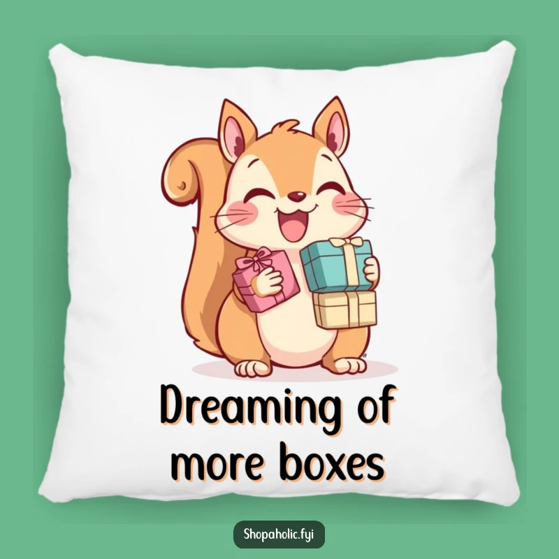 Funny Squirrel Pillow: Cozy Gift-Themed Cushion, Adorable & Funny Gift Accent