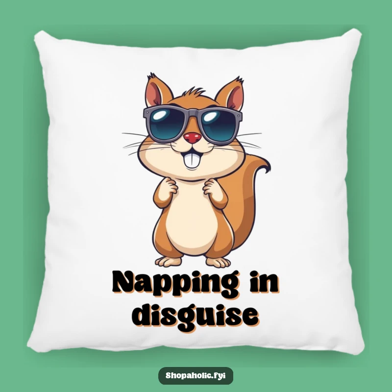 Funny Squirrel Sunglasses Pillow: Energetic Style Accent Pillow, Perfect Gift