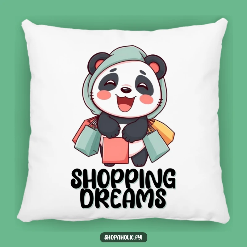 Funny Panda Shopping Pillow: Cozy Up With This Retail Therapy Comfort