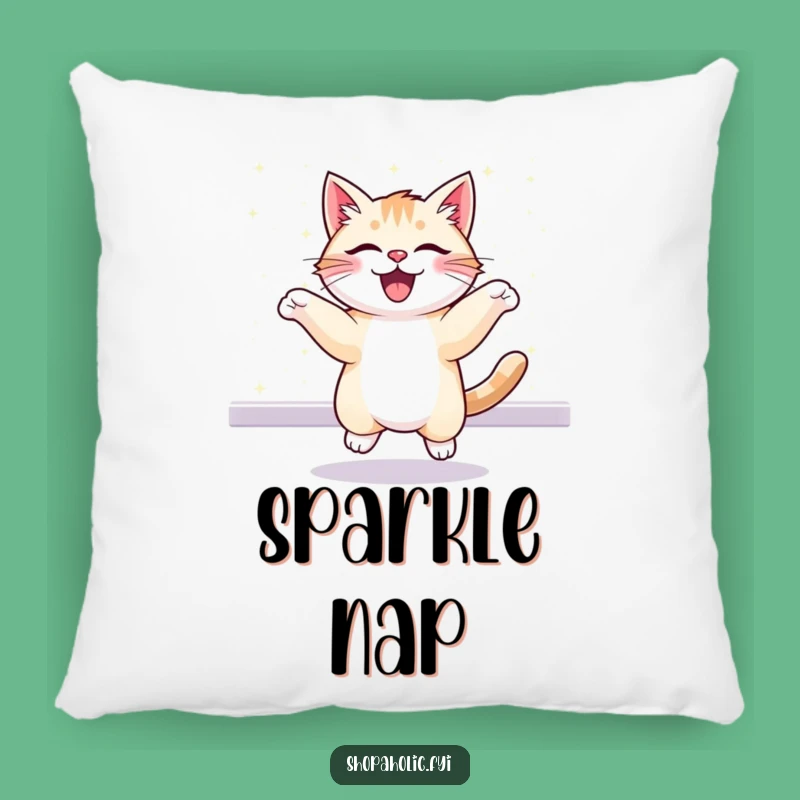 Funny Cat's Plush Pillow - Comfort and Sparkle Gift
