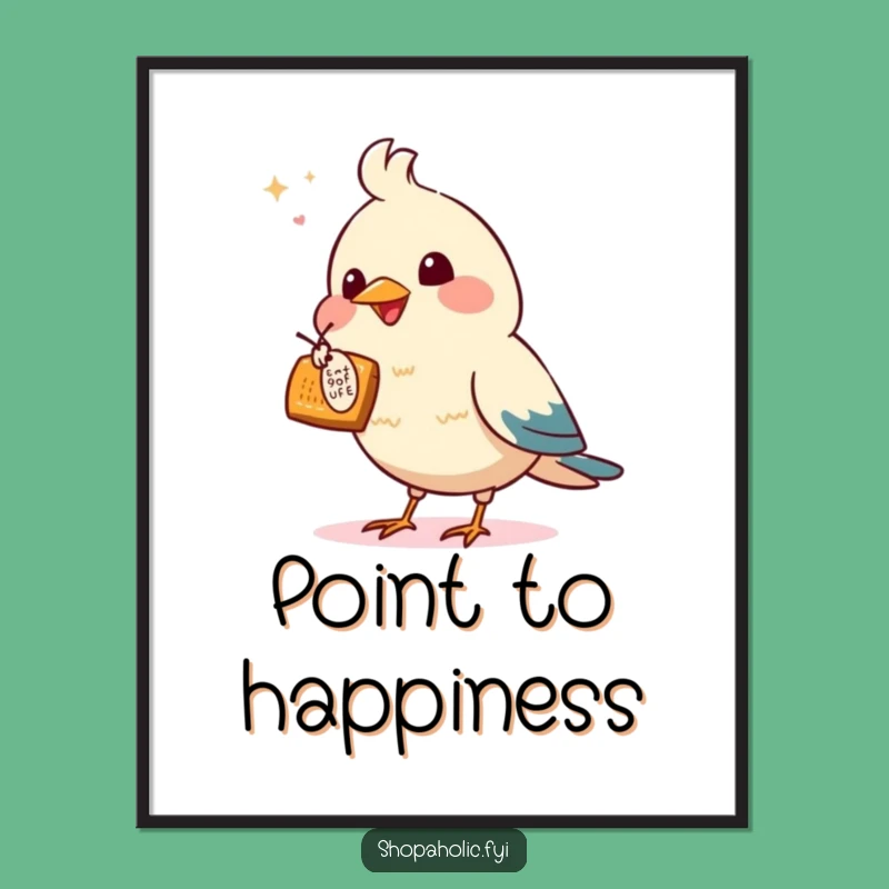 Funny Bird Deal Digital Print - Humorous Wall Art for Shoppers