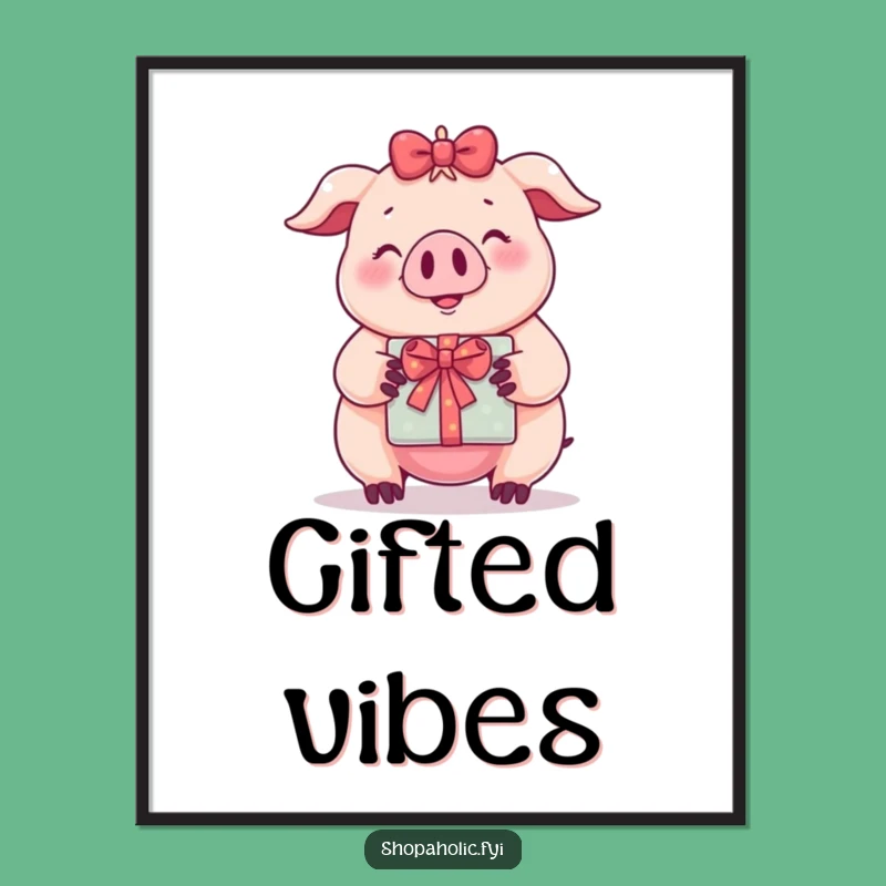 Funny Pig Digital Art Print: Instant Gift Joy, A High-Quality Funny Print for Your Walls