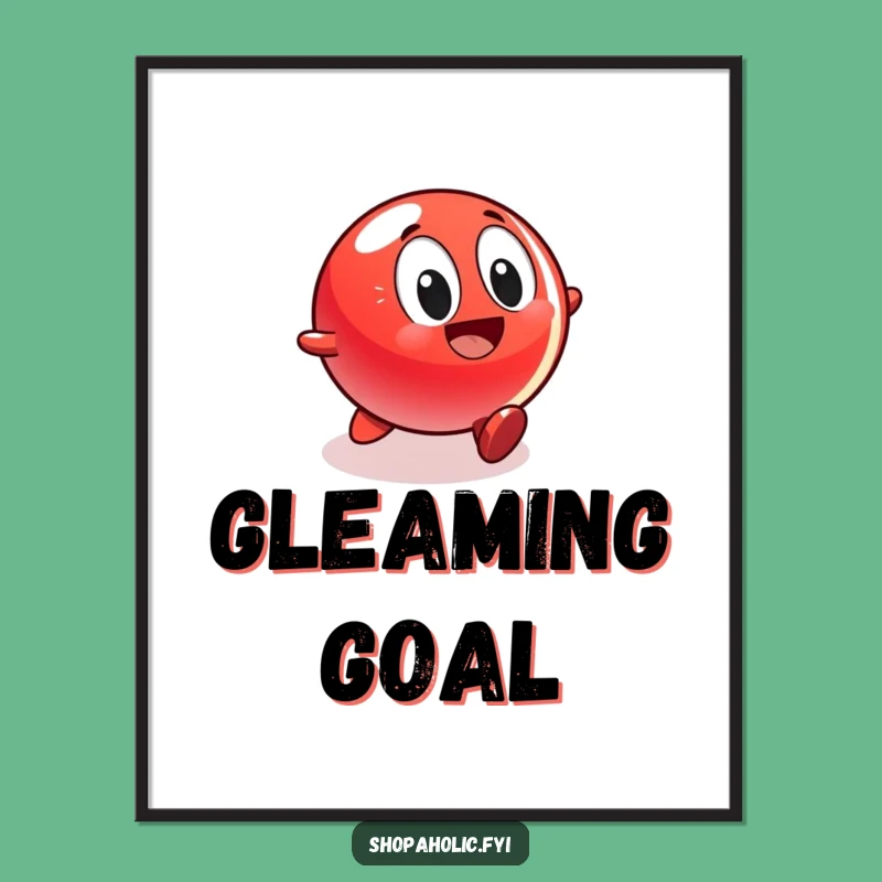 Funny Red Ball Digital Art - Instant Download of Excitement Gift!