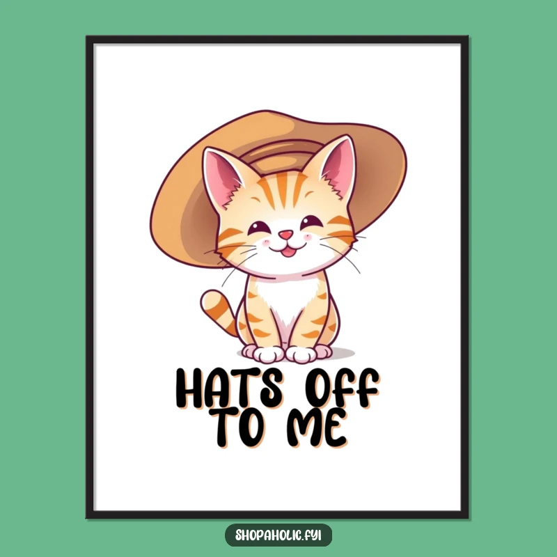 Funny Cat Hat Digital Print: Hilarious Art for Instant Style Upgrade