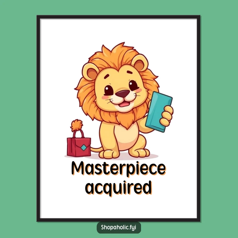 Funny Proud Lion Digital Art - Regal Purchase Wall Art - Gift