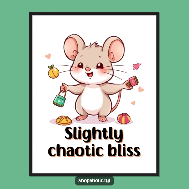 Funny Mouse Juggling Digital Art - Instant Joy for Your Walls