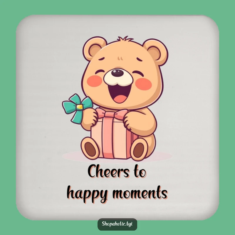 Funny Bear Coaster Set: Hilarious Protection for Tables from Joyful Pups