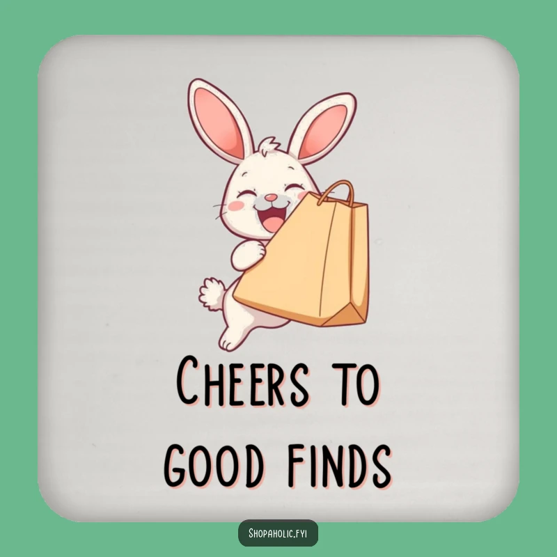 Funny Bunny Shopping Coasters: Protect Surfaces with Style!