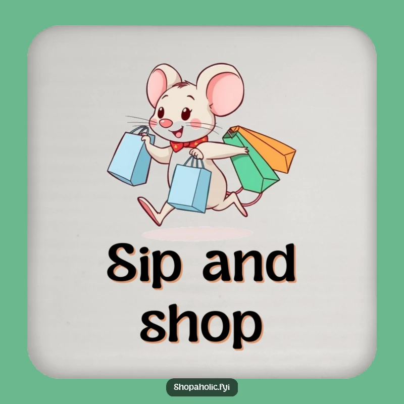 Funny Mouse Drink Coaster: Protect Surfaces with Style, A Cute Funny Coaster for Drink Lovers