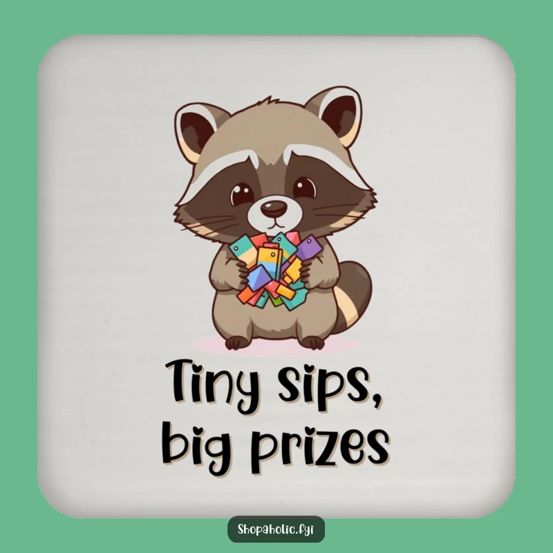 Funny Raccoon Collector Coasters: Protect Surfaces with Humor!