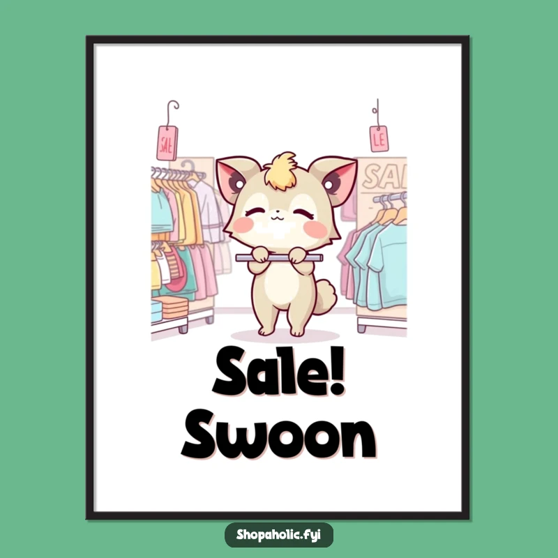 Funny Creature Poster: Sale Rack Art, A Whimsical Funny Poster for Home Decor