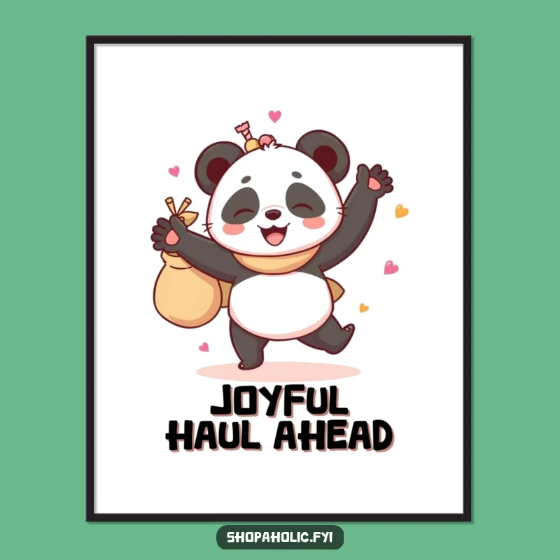 Funny Panda Dancing Poster - Giggling Goodies Art Print - Gift