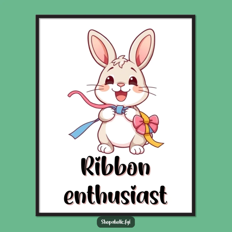 Funny Bunny Poster: Vibrant Gift Art, Cheerful & Funny Gift Decor