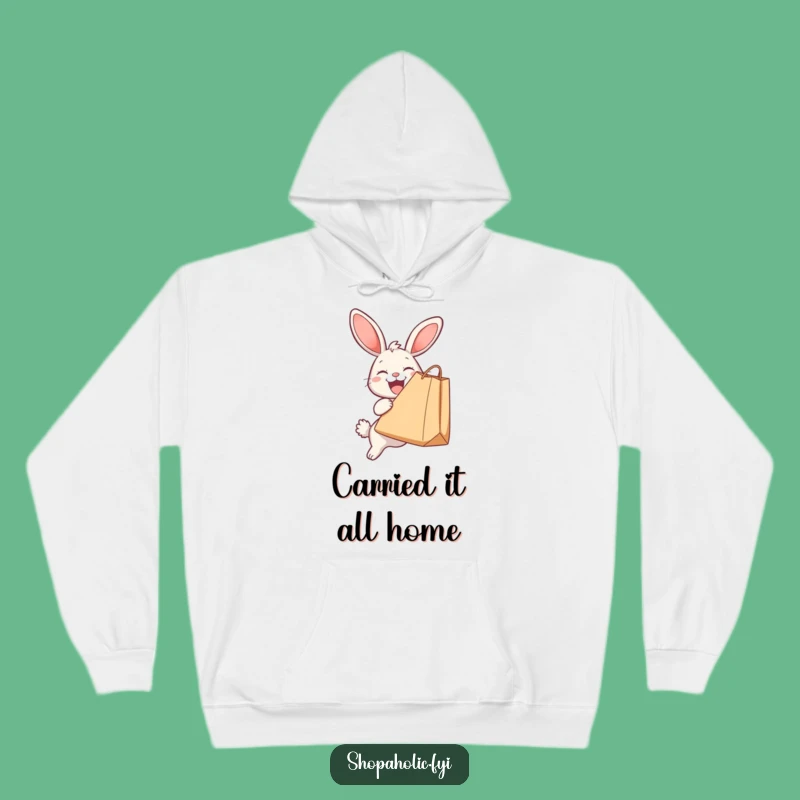 Cozy Funny Bunny Shopping Hoodie: Snuggle Up with Style!
