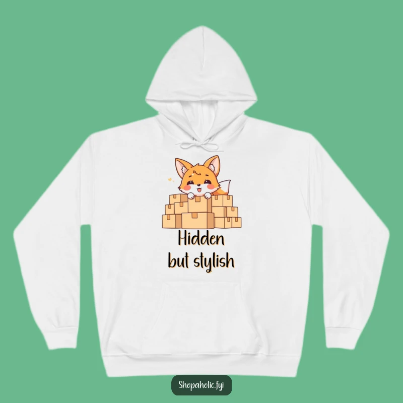 Funny Fox Hider Hoodie: Delighted Character Cozy Wear, Perfect Warm Gift