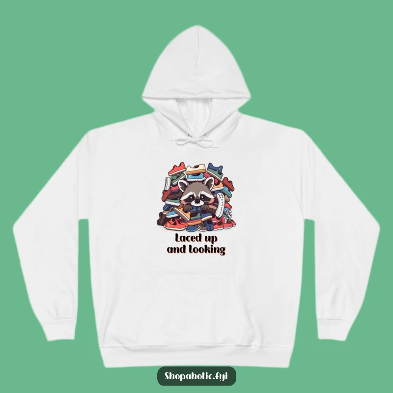 Cozy Funny Raccoon Hoodie: Warm Your Soul with this Hilarious Shoe Lover's Gift