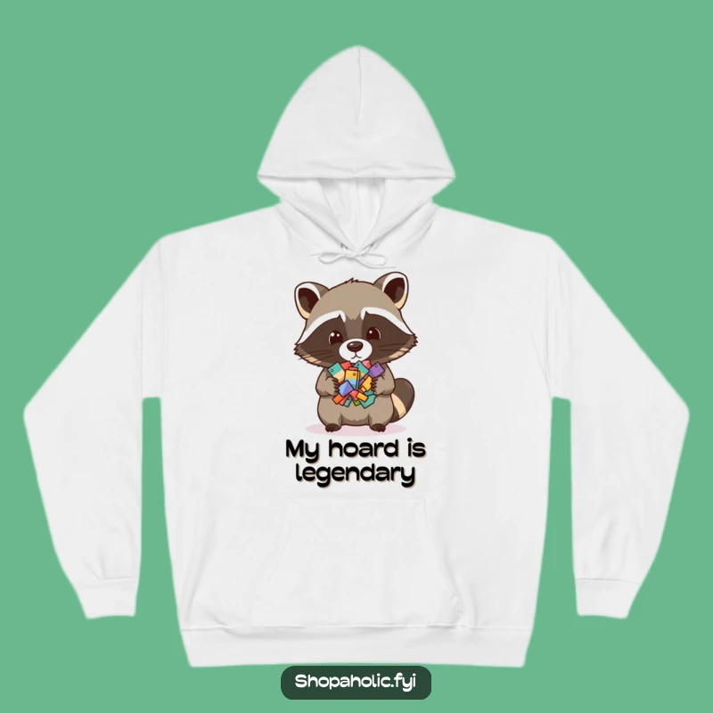 Cozy Funny Raccoon Hoarder Hoodie: Warmth & Humor Gift!