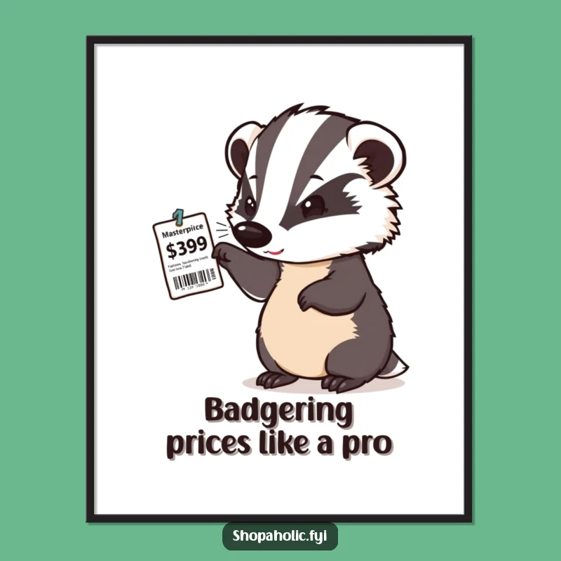 Free Printable Wall Art: Badger's Savvy Eye, Hilarious Downloadable Decor!