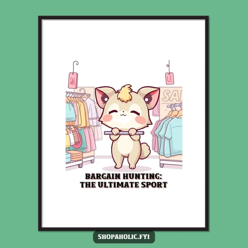 Funny Free Printable Wall Art: Swooning Sale Creature - Downloadable Decor