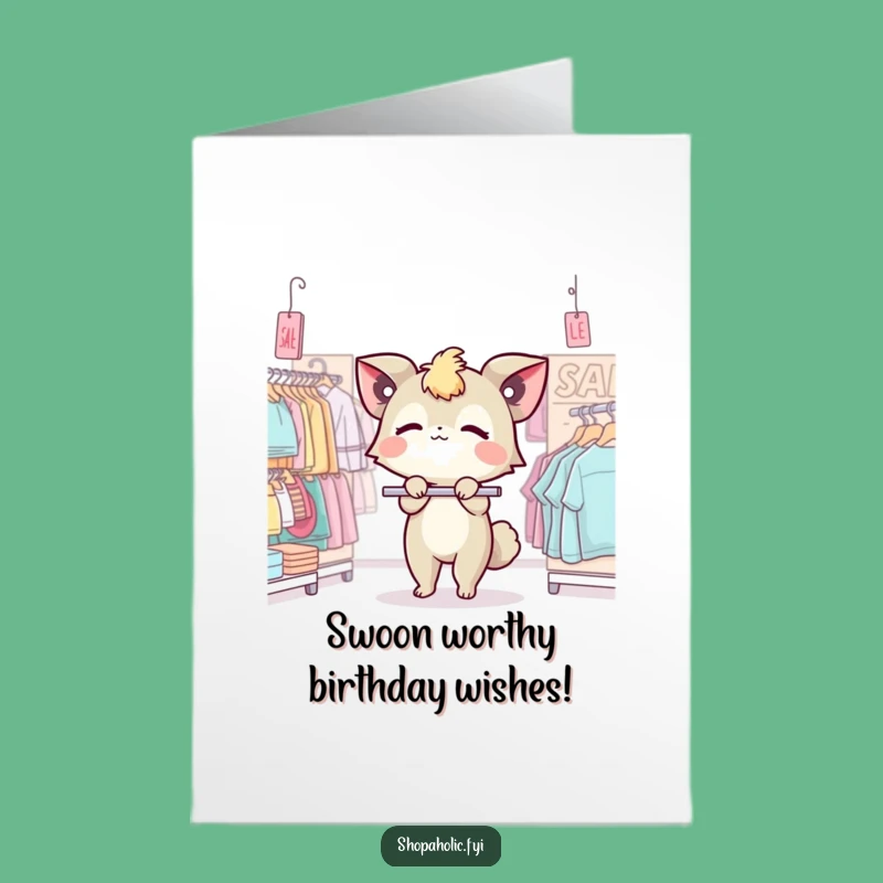 Free Printable Birthday Card: Funny Swooning Creature - DIY Humor